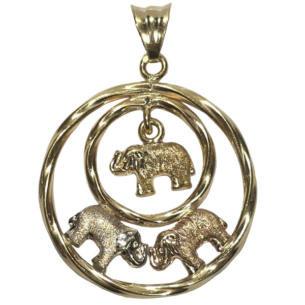 Pendentif élégant en 3 Ors 18K