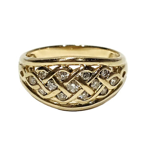 Bague en or 18 carats sertie de diamants