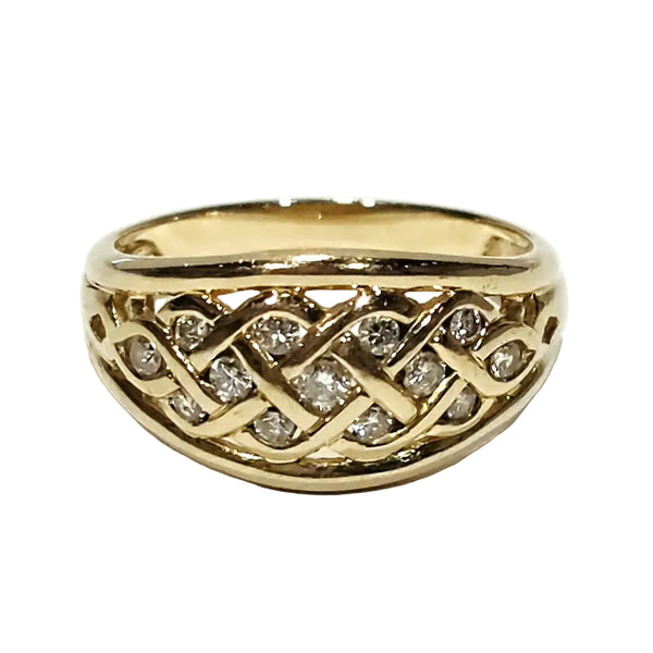 Bague en or 18 carats sertie de diamants