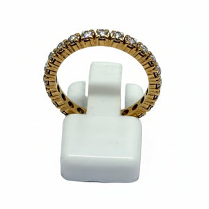 Bague tour complet en or Jaune 18k avec diamants
