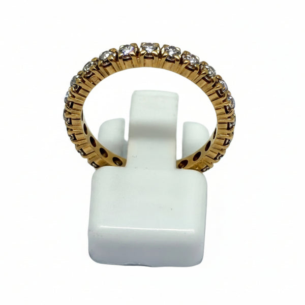 Bague tour complet en or Jaune 18k avec diamants