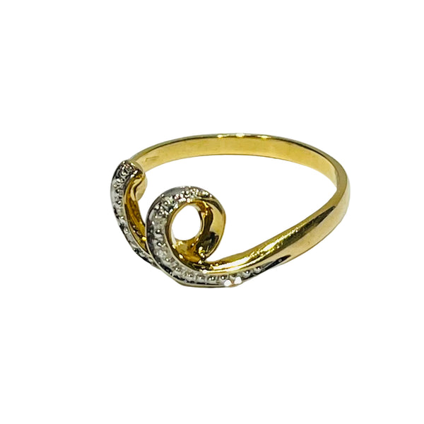 Bague en Or jaune 18K - 2.03 G - Taille : 54