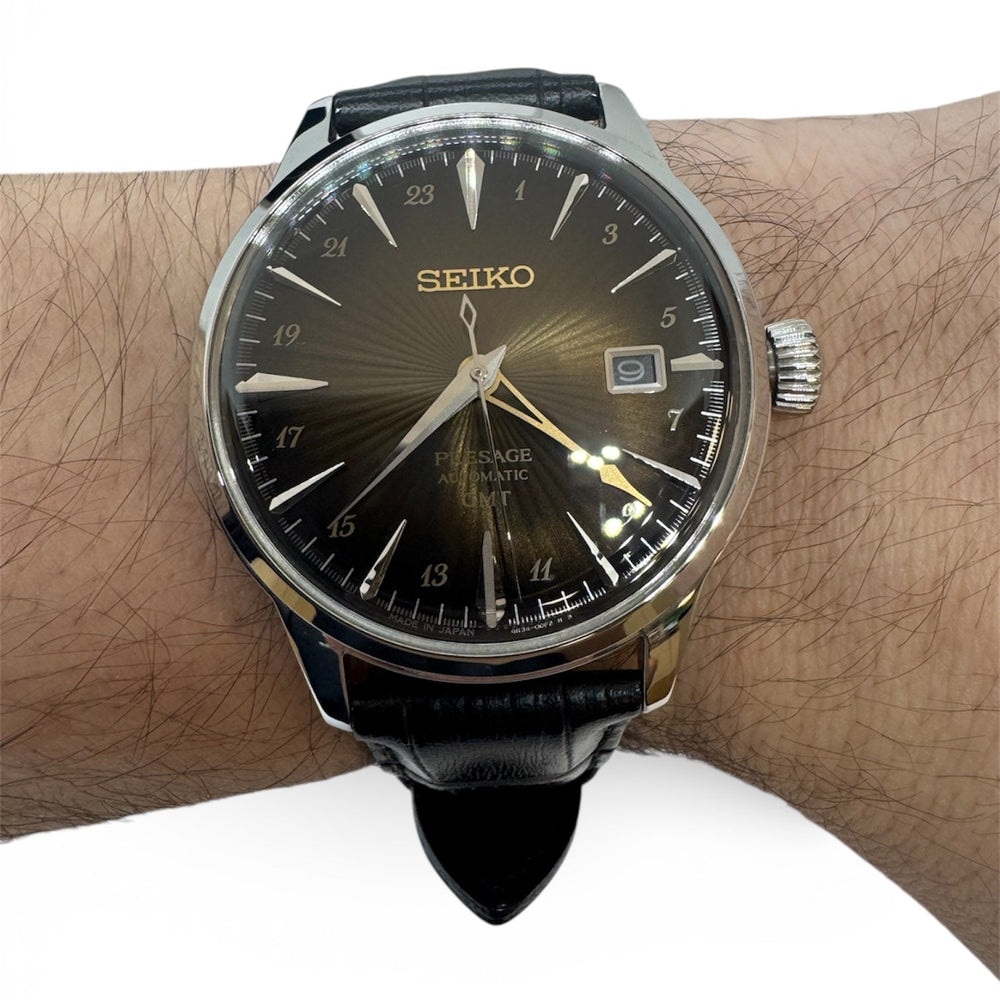Montre Seiko Présage Automatique GMT Acier 40.5mm