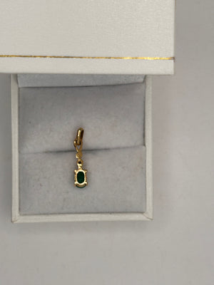 Parure Pendentif et Boucles d'Oreilles Or 18K Diamants et Émeraude