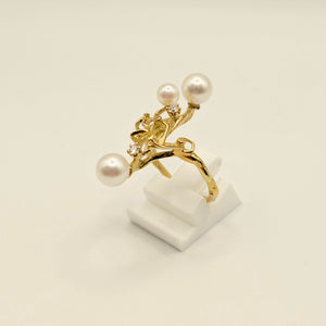 Bague ancienne en or jaune 18 K - Taille 51