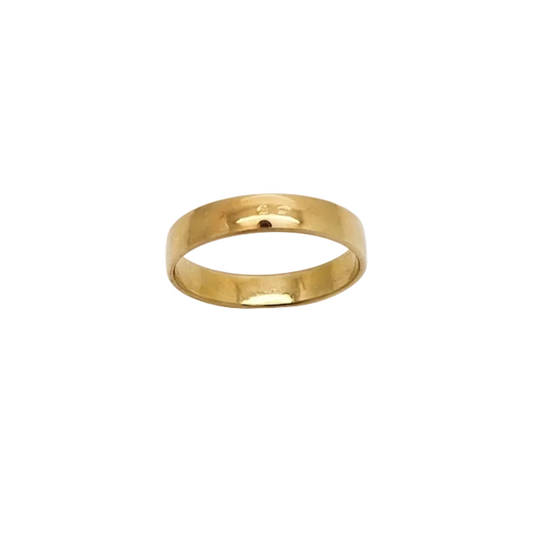 Bague Alliance en Or Jaune 18K - Taille 60 - 3.38G
