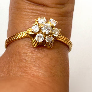 Bague Chou Or Jaune 18 Carats 7 Oxydes