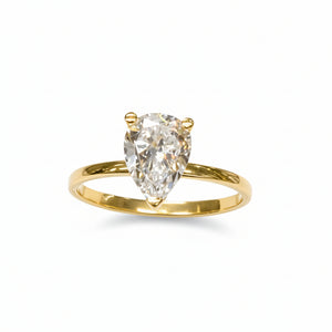 Bague Solitaire Or 18K - Taille 52 - 1.96 Grs