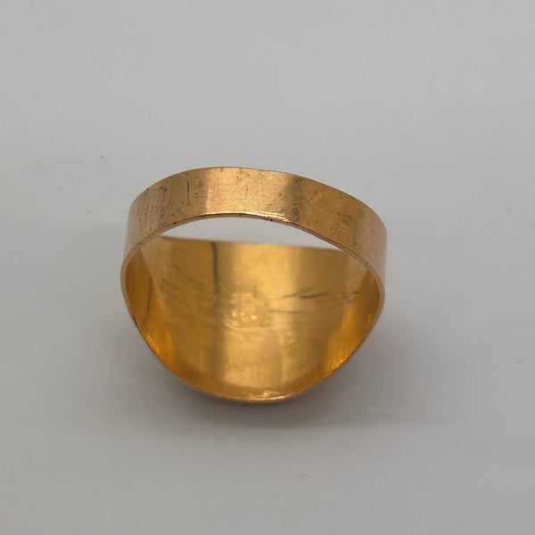 Chevalière en Or jaune 18K - Taille 65