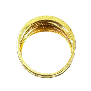 Bague croisée en or jaune 18k - 3.35 G