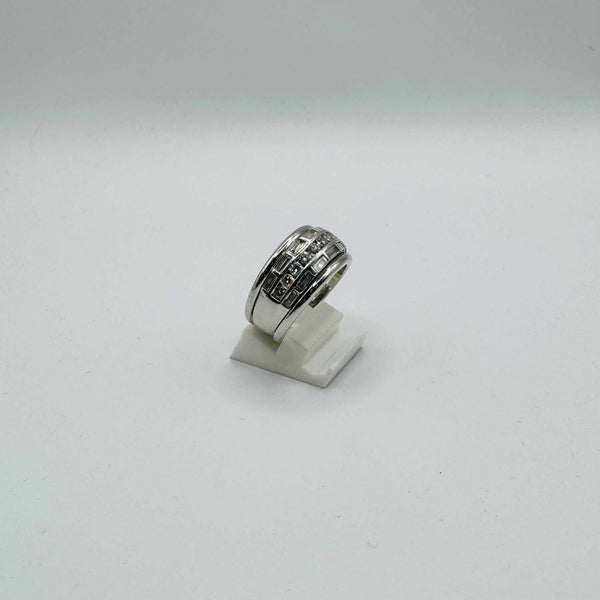 Bague en Or Blanc 18 Carats avec Diamants - T 59