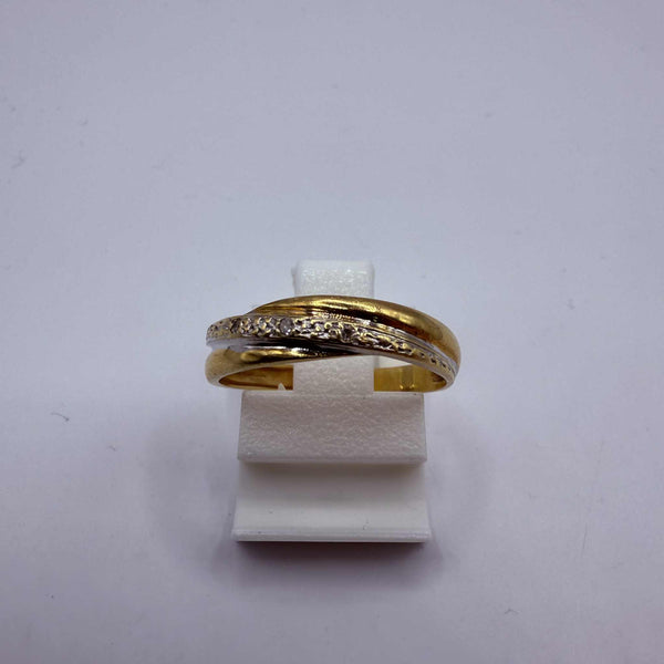 Bague Alliance en Or Jaune 18K Taille-50.5