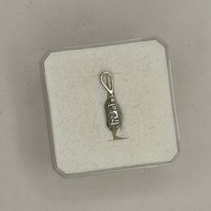 Pendentif Médaille Aigue Marine en Or Gris 18 Carats