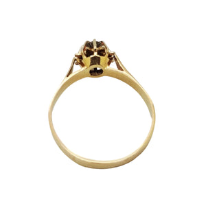 Solitaire en Or Jaune 18K avec Oxyde