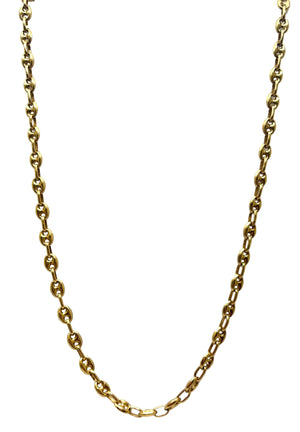 Collier Grain de Café en Or Jaune 18K