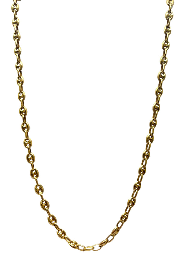 Collier Grain de Café en Or Jaune 18K