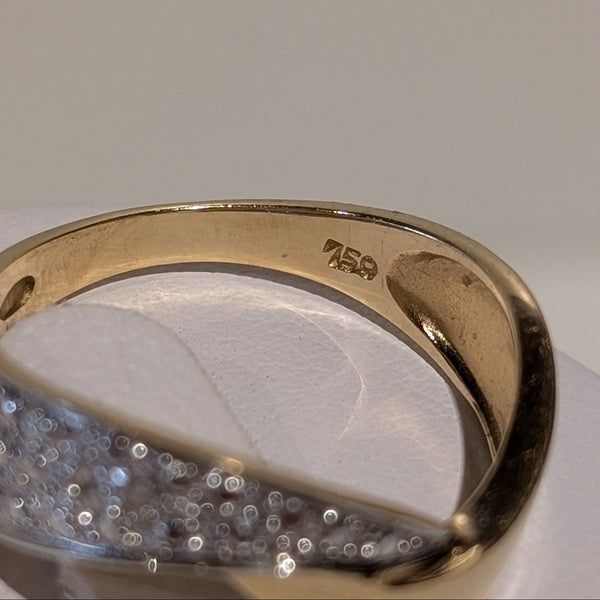 Bague Jonc en Or Jaune et Blanc 18 Carats
