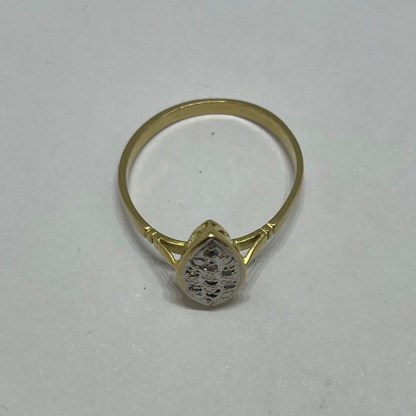 Bague Marquise en Or Jaune 18K - Taille 55