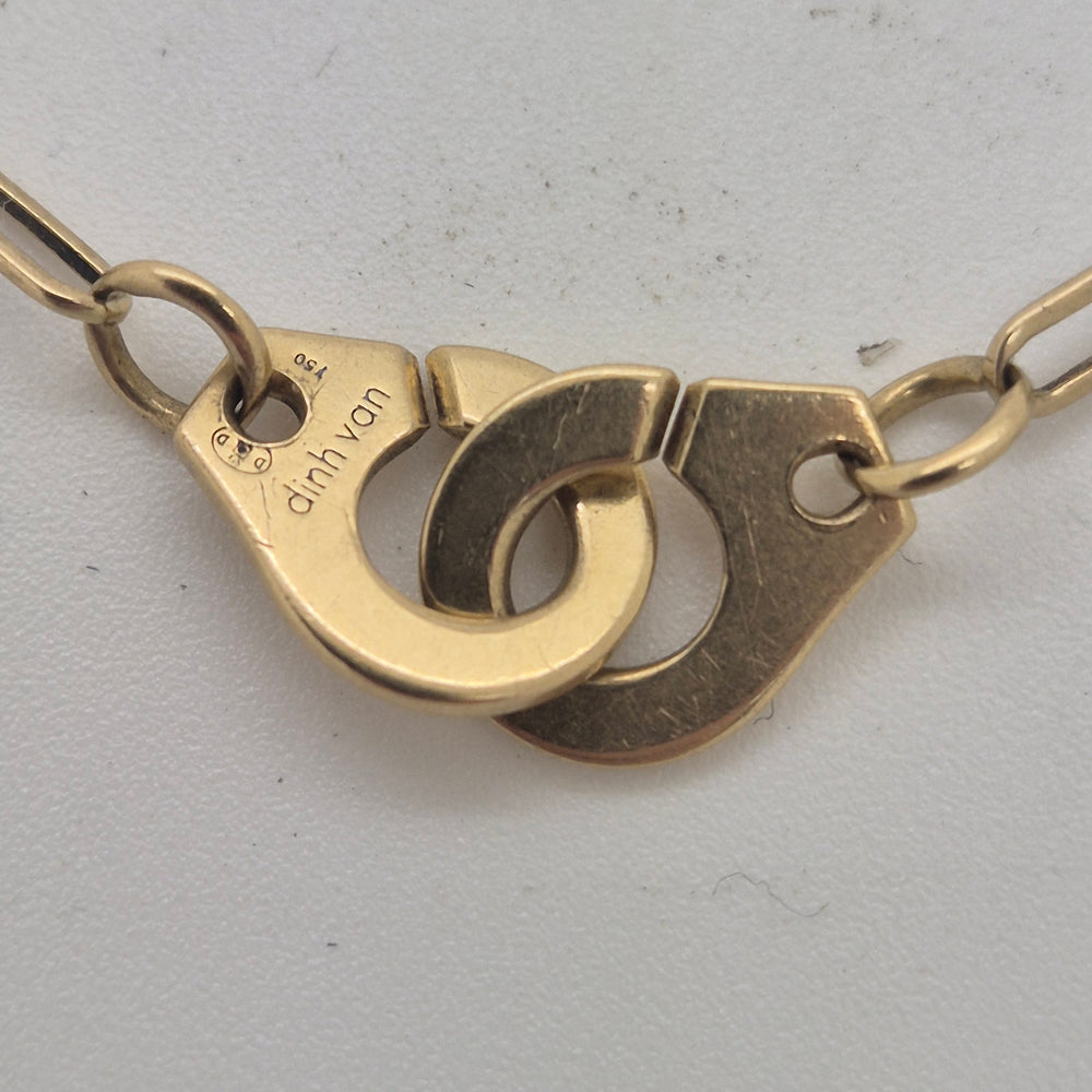 Bracelet Maillon Chaînes Menottes Or 18 carats Dinh Van - 2.96 Grs