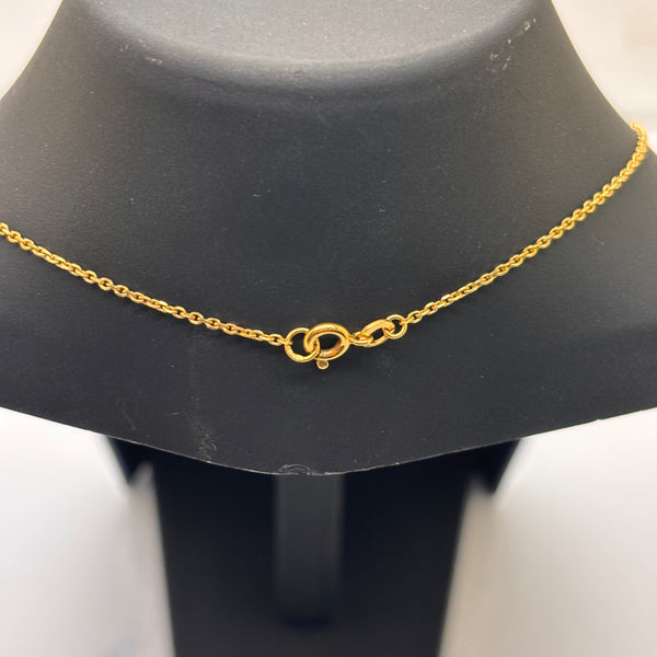 Collier Princesse Or Jaune 18K Diamants Perles - 3.32 Grs