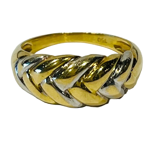 Superbe Bague Tressée 18 K - Taille 54 - 3.52 G
