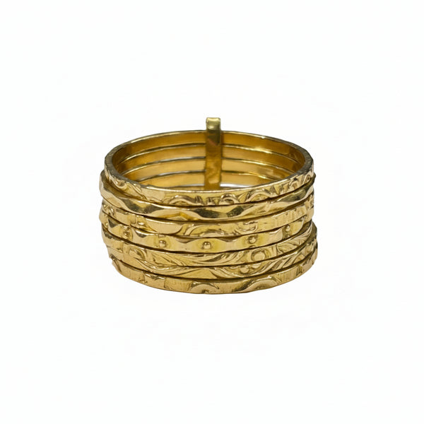 Bague Semainier en Or Jaune 18k