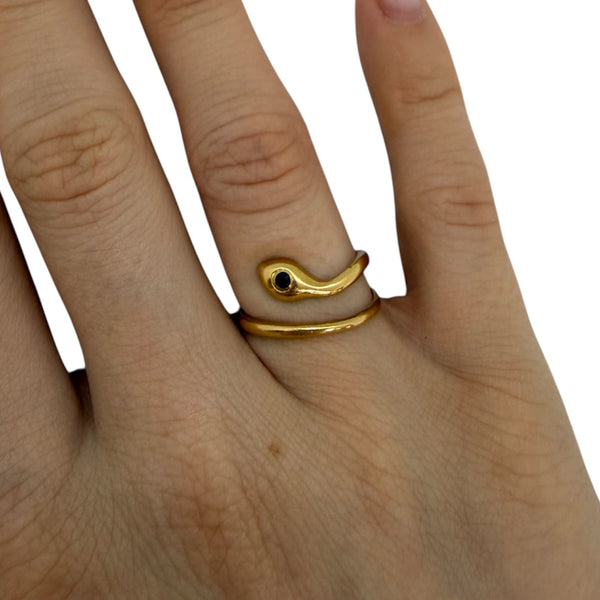 Bague Fantaisie en Or Jaune 18K - Taille 47 - 1.87g