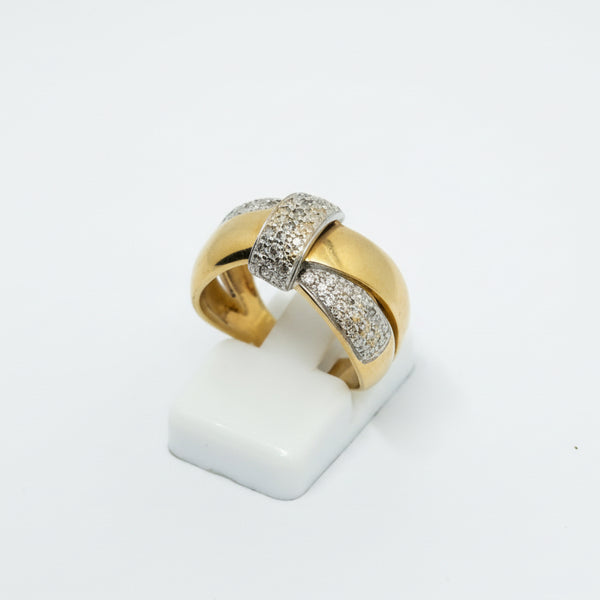 Bague Tank en Or Jaune 18 K - Taille 52