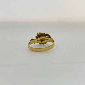 Solitaire en Or Jaune 18k avec Zirconium 1ct