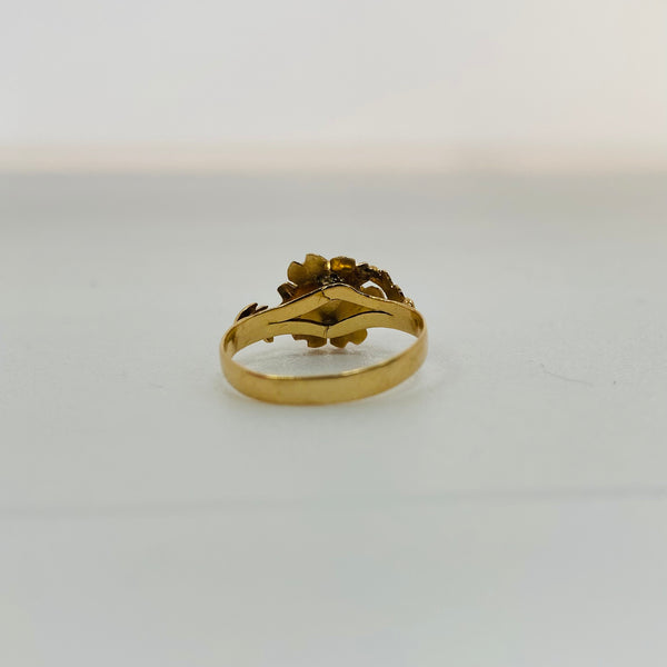 Solitaire en Or Jaune 18k avec Zirconium 1ct