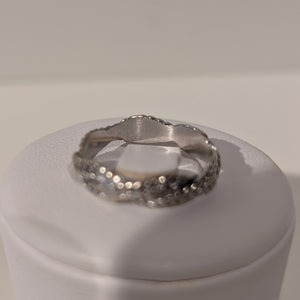 Bague Tressée en Or Gris 18K Taille-54