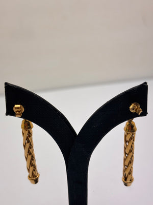 Boucles d'oreilles pendantes en or jaune 18K 7.23 Grs