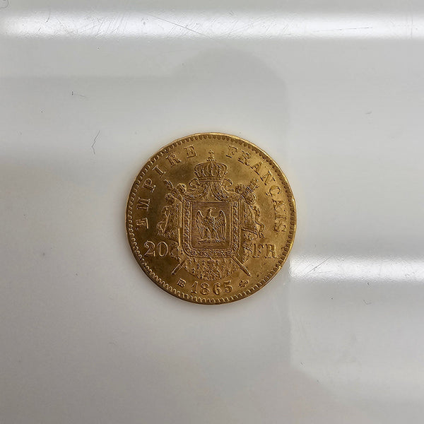 Napoléon III 20 Francs en Or jaune 22K- 6.43G