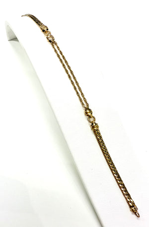 Bracelet en or 18k torsadé et maille anglaise