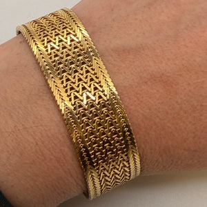 Bracelet Manchette en Or Jaune 18K - 50.42g