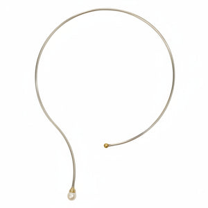 Collier ras du cou perle en or 18 carats
