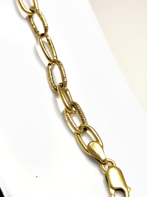 Bracelet Maillon Cheval en Or Jaune 18 Carats - 4.53 Grs