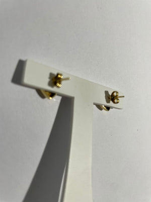Boucles d'oreilles en Or Jaune 18K Coeur