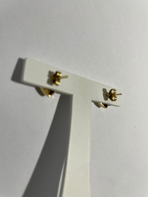 Boucles d'oreilles en Or Jaune 18K Coeur