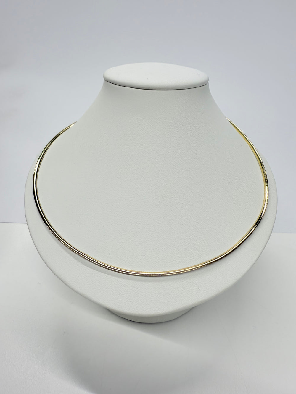 Collier Cable Or Jaune et Blanc 18k