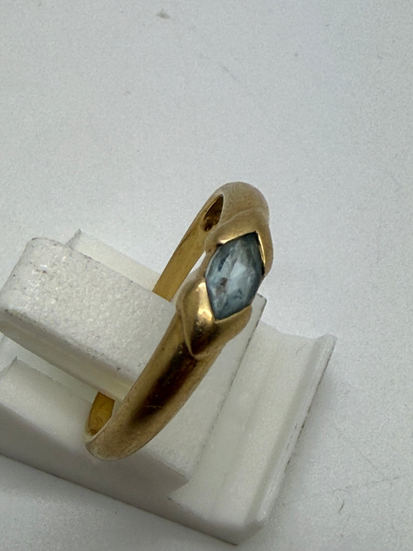 Bague Solitaire en Or Jaune 18K - Taille 55 - 1.81 Grs