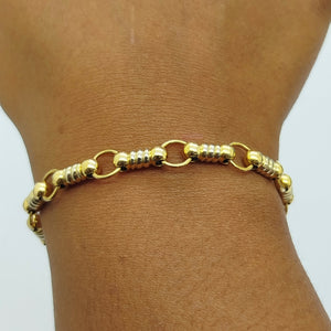 Bracelet en maille fantaisie en or jaune 18K - 12.85 Grs
