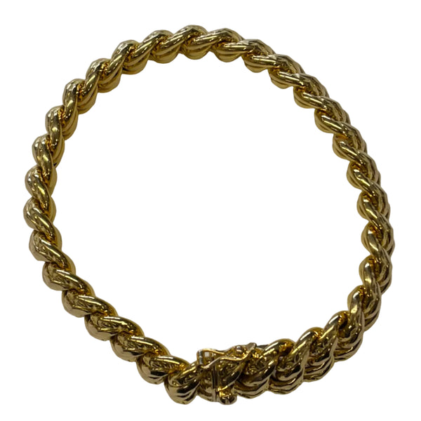 Bracelet en Or Jaune Maille Américaine 18K