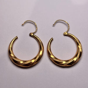 Boucles créoles en or jaune 18K 2.03 Grs