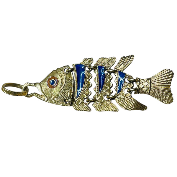 Pendentif poisson en or 18K - 3.40gr