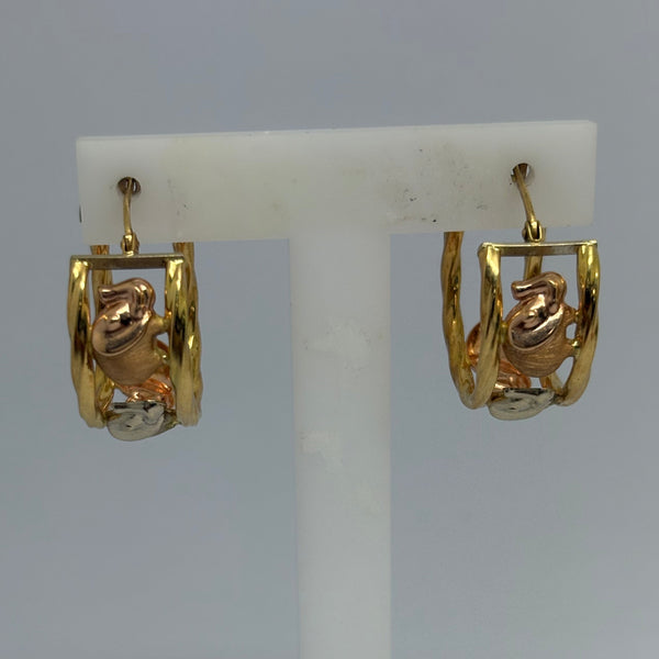 Boucles d'oreilles créoles en Or jaune 18K - 6.15G