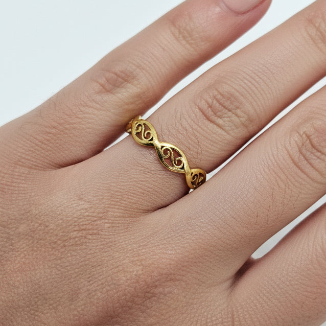 Bague Alliance en Or Jaune 18k - 1.13 G