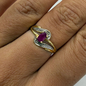 Bague en Or jaune 18K - Taille 54 - 1.60g