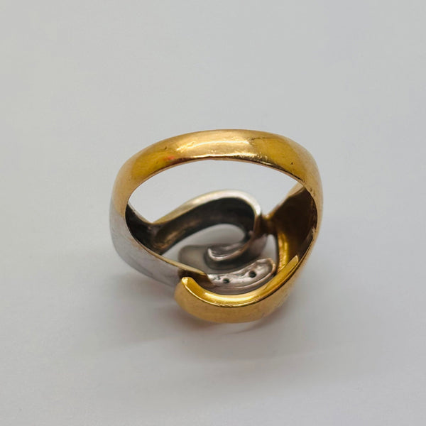Bague en or 18K avec diamants Taille-52