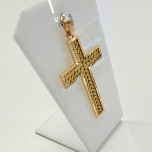 Pendentif Croix en Or Jaune 18k - 6.93 G